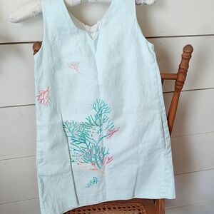 Kids Casual Dress with Coral Print